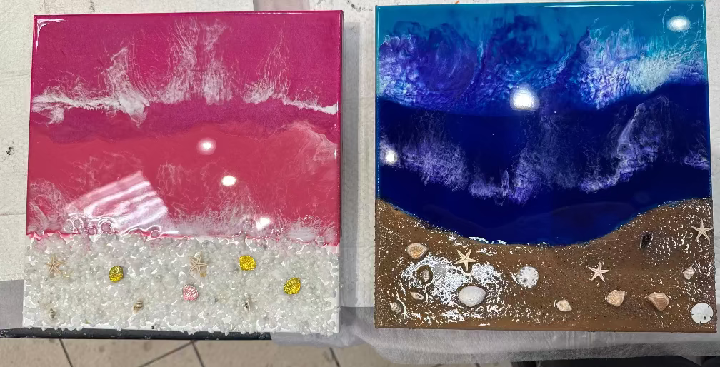 Resin Beach Scene