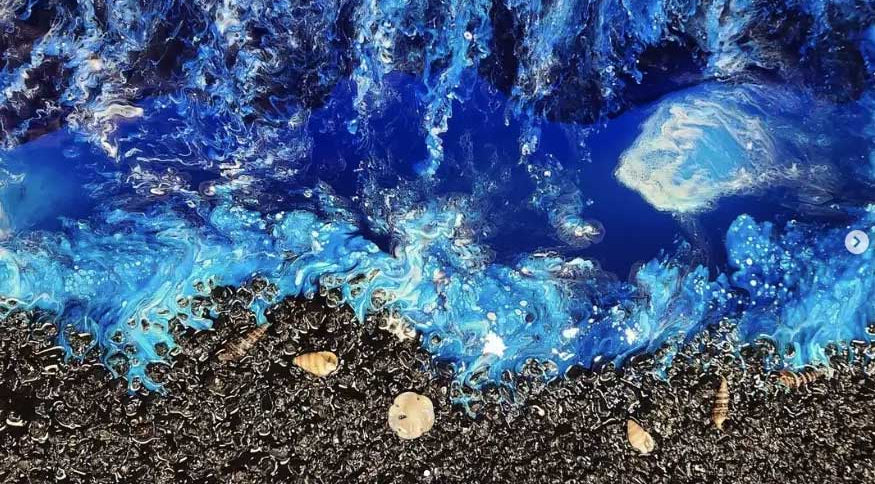 Resin Beach Scene
